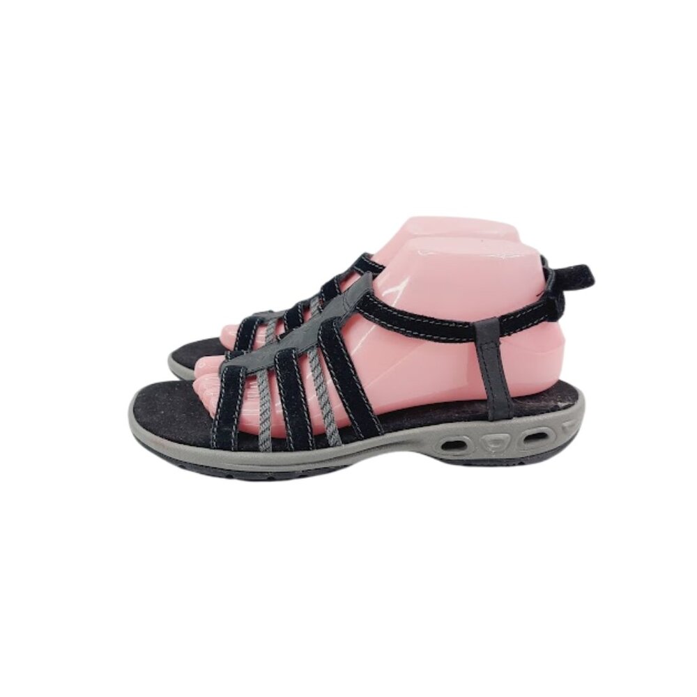 Columbia Women's Black Gray‎ Open Toe Omni-Grip Strappy Sandal Size 8.5